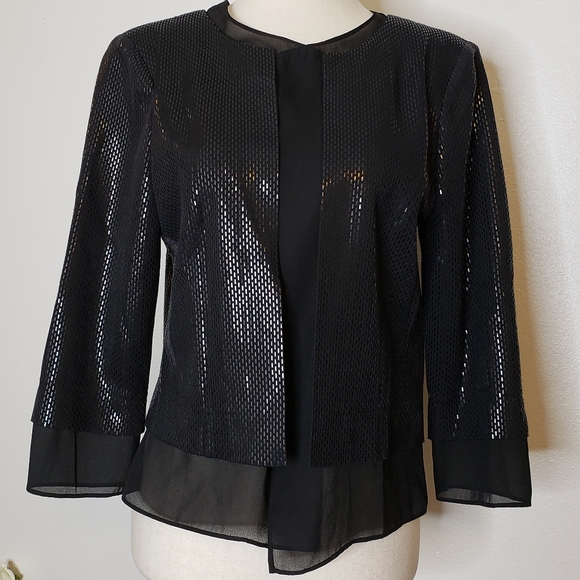 St. John Jackets & Blazers - $686 AUTHENTIC RARE St. John Couture Shimmer Sequin Crop Blazer Evening Luxury